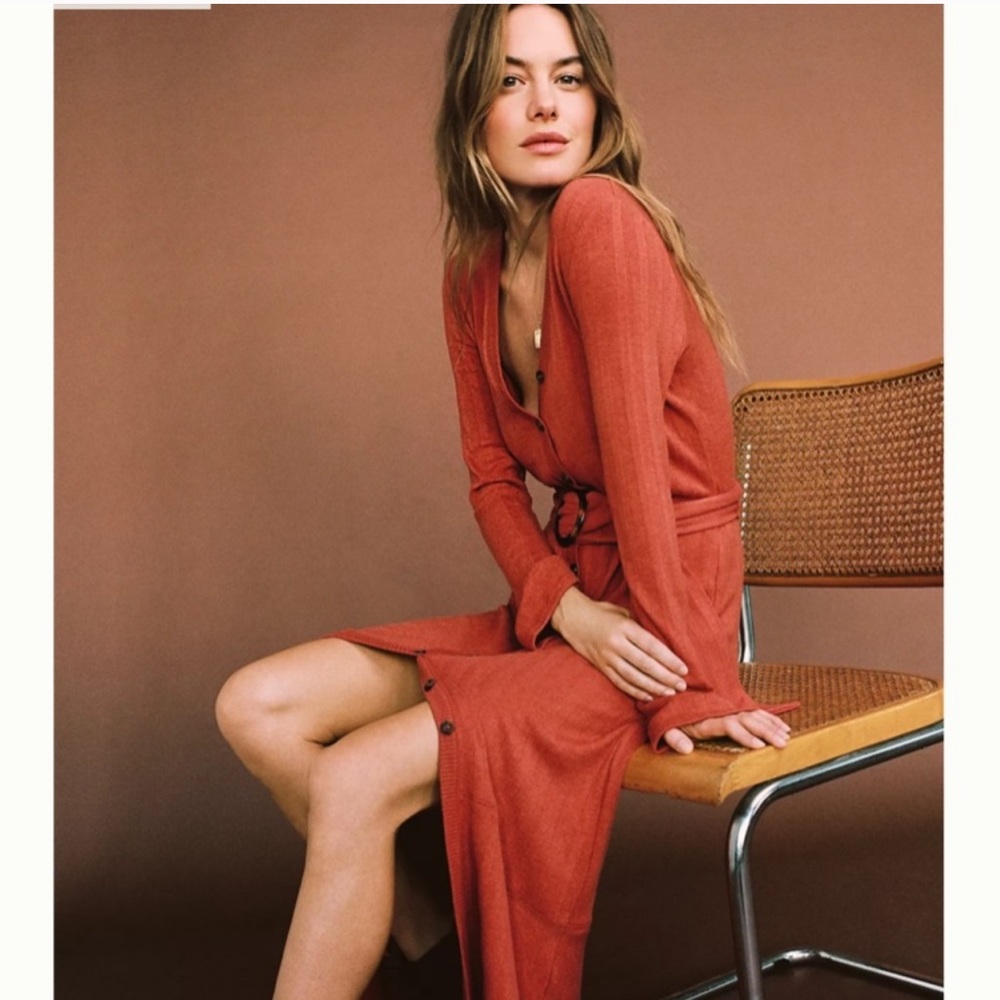 Anthropologie Terracotta Maxi Dress